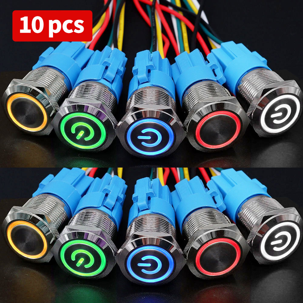 Push Fit Connector - 10 Pcs Metal Push Button Switch