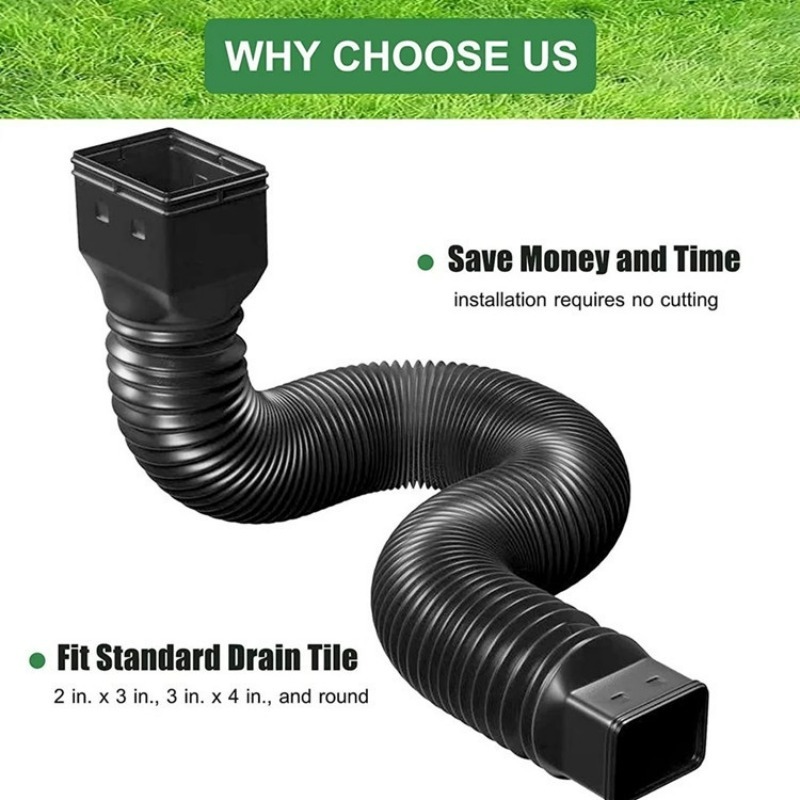 Flexible Retractable Downspout - Flexible Hose Braided recension och pris