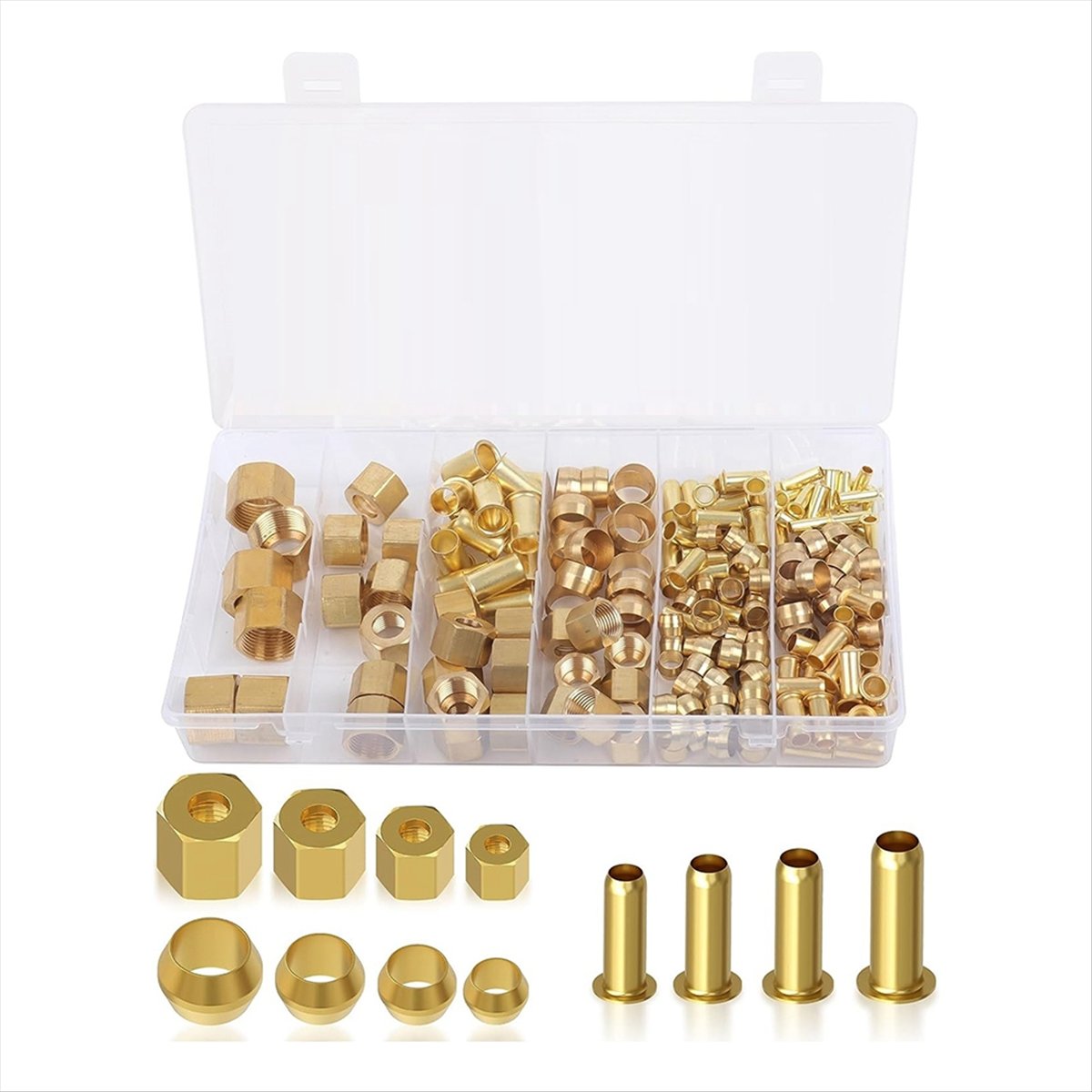 AT16 180PCS Compression Fittin - Compression Fitting Brass recension och pris
