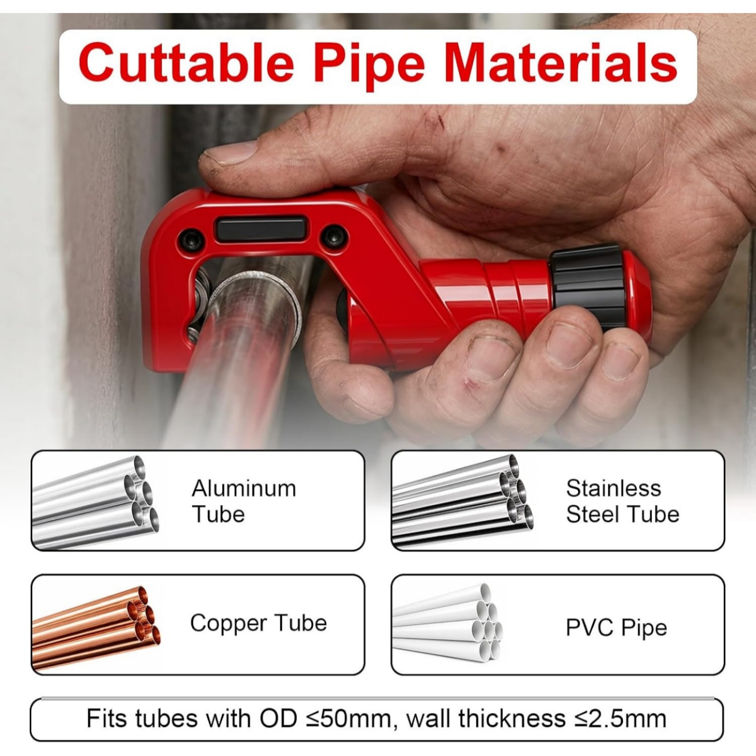 Heavy Duty 4PCS Pipe Tubing Cu - Pipe Cutter Ratchet recension och pris
