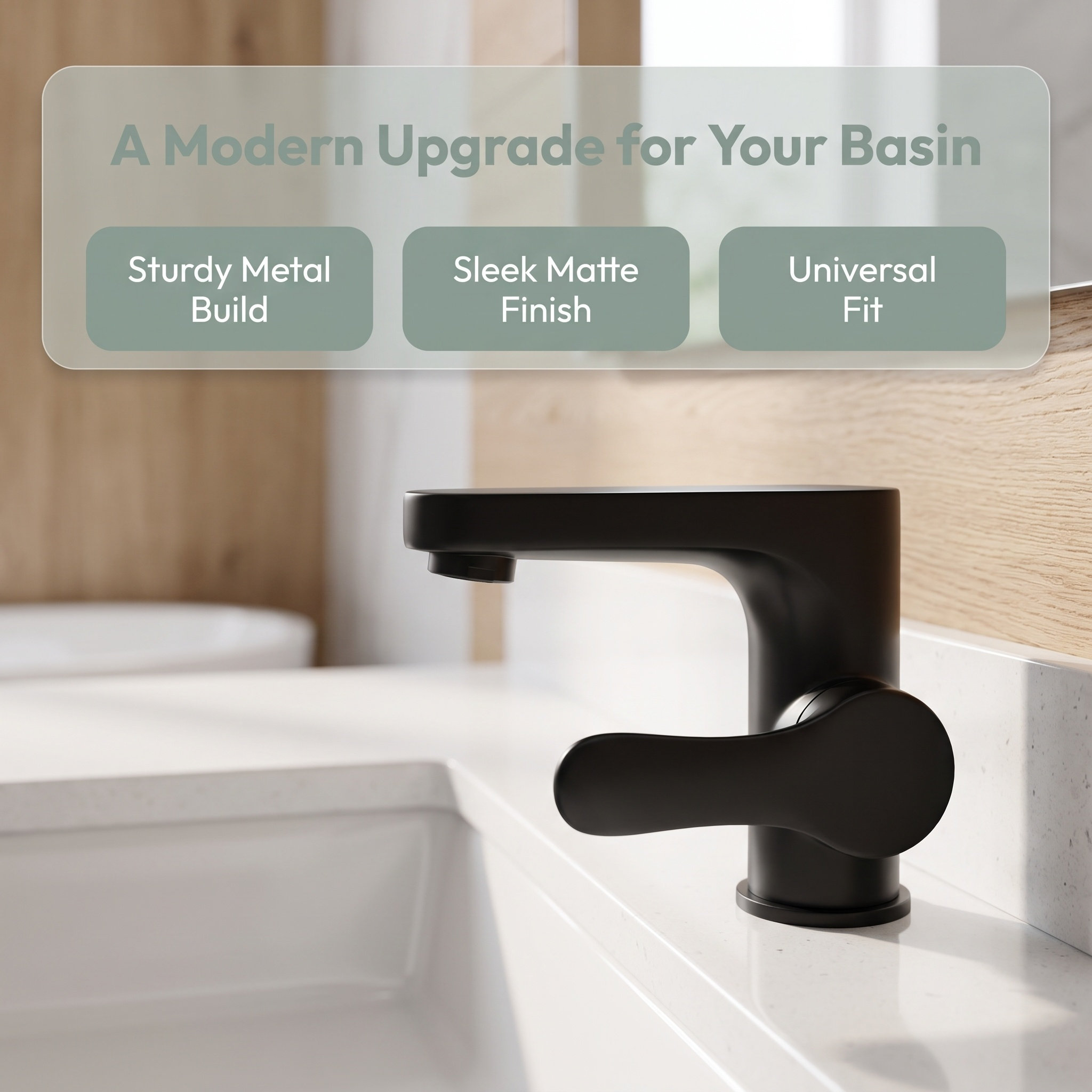 Single Lever Black Faucet Hand - Basin Mixer Cartridge recension och pris